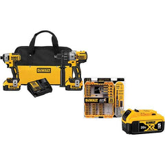 DeWALT - Cordless Tool Combination Kits Voltage: 20 Tools: 1/2" Brushless Hammerdrill, 1/4" Brushless Compact Impact Driver - Best Tool & Supply