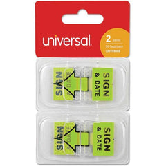 UNIVERSAL - Self-Stick Page Flags Style: Flag Color: Green - Best Tool & Supply