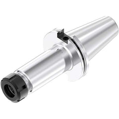 Collet Chuck: 3 to 26 mm Capacity, ER Collet, Taper Shank 3.25″ Projection, Through Coolant