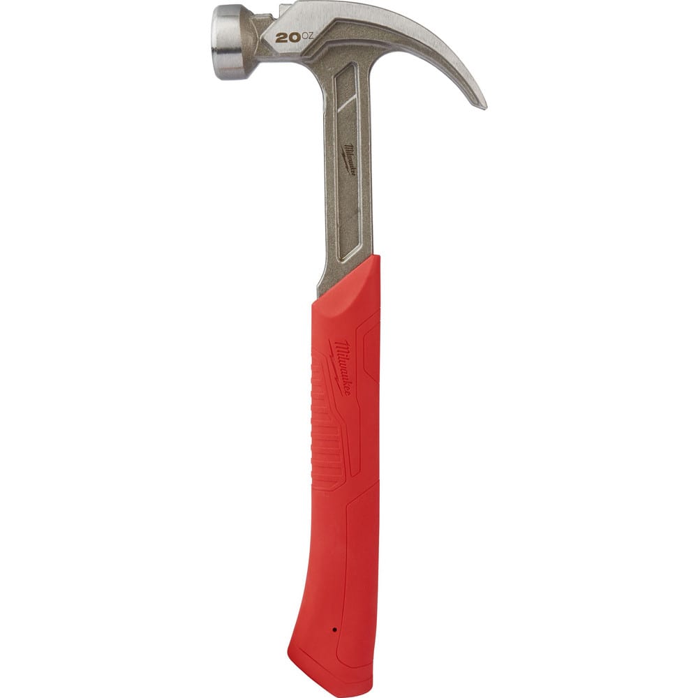 Nail & Framing Hammers; Claw Style: Curved; Head Weight Range: 17 oz. - 20 oz.; Overall Length Range: 14″ - 20.9″; Handle Material: Steel; Face Surface: Smooth; Features: I-Beam Design resists bending in prying application; ShockShield grip; 10x Vibration