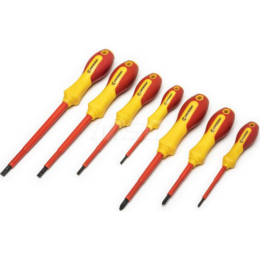 Screwdriver Set: 7 Pc, Phillips & Slotted