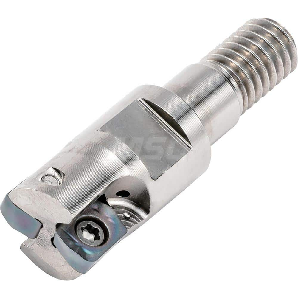 Indexable High-Feed End Mill: Modular Connection Shank Uses 4 LPGT Inserts, 0.5 mm Max Depth, 40 mm OAL, Through Coolant