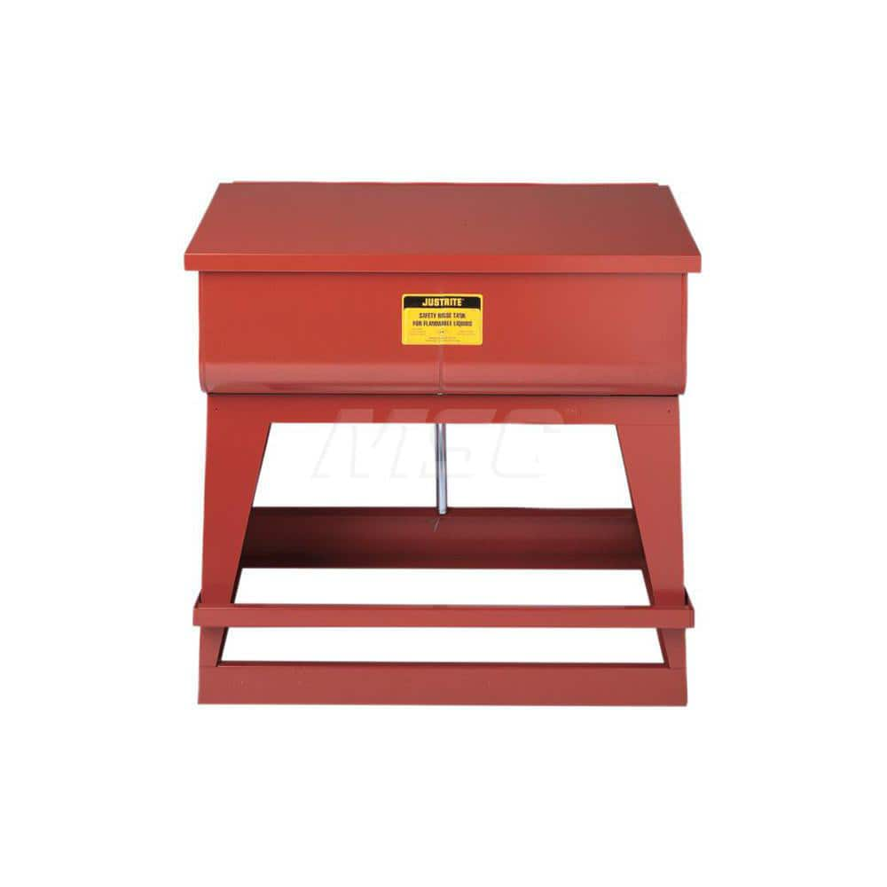 Safety Bench Cans & Dip/Wash Tanks; Type: Rinse Tank; Capacity (pt.): 22.000; Can Material: Steel; Capacity: 22.000; Capacity (Qt.): 22.000; Color: Red; Capacity (Gal.): 22.000