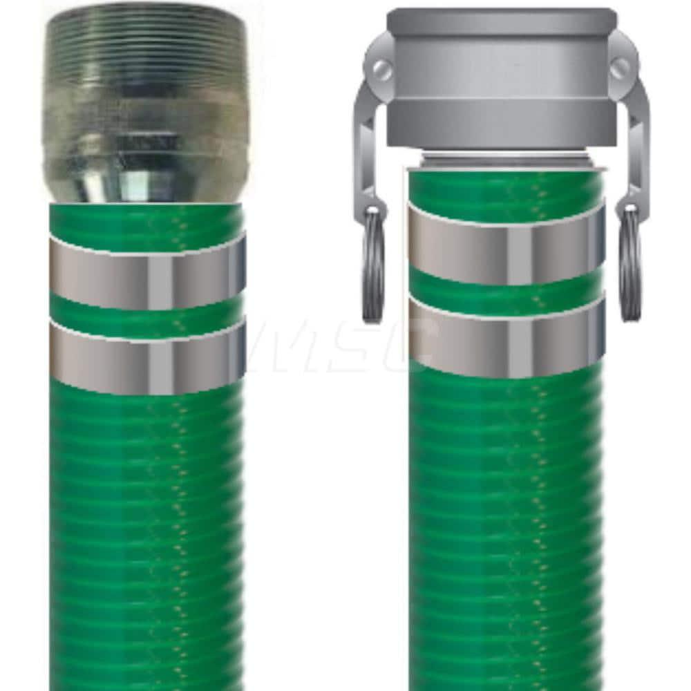 Liquid Suction & Discharge Hose; Inside Diameter (Inch): 3; Length (Feet): 50; Outside Diameter (Decimal Inch): 3.4600; Material: PVC; Working Pressure (psi): 55.000; Vacuum Rating: 29 In. Hg; Color: Green; Minimum Temperature (F): -23.000; Maximum Temper