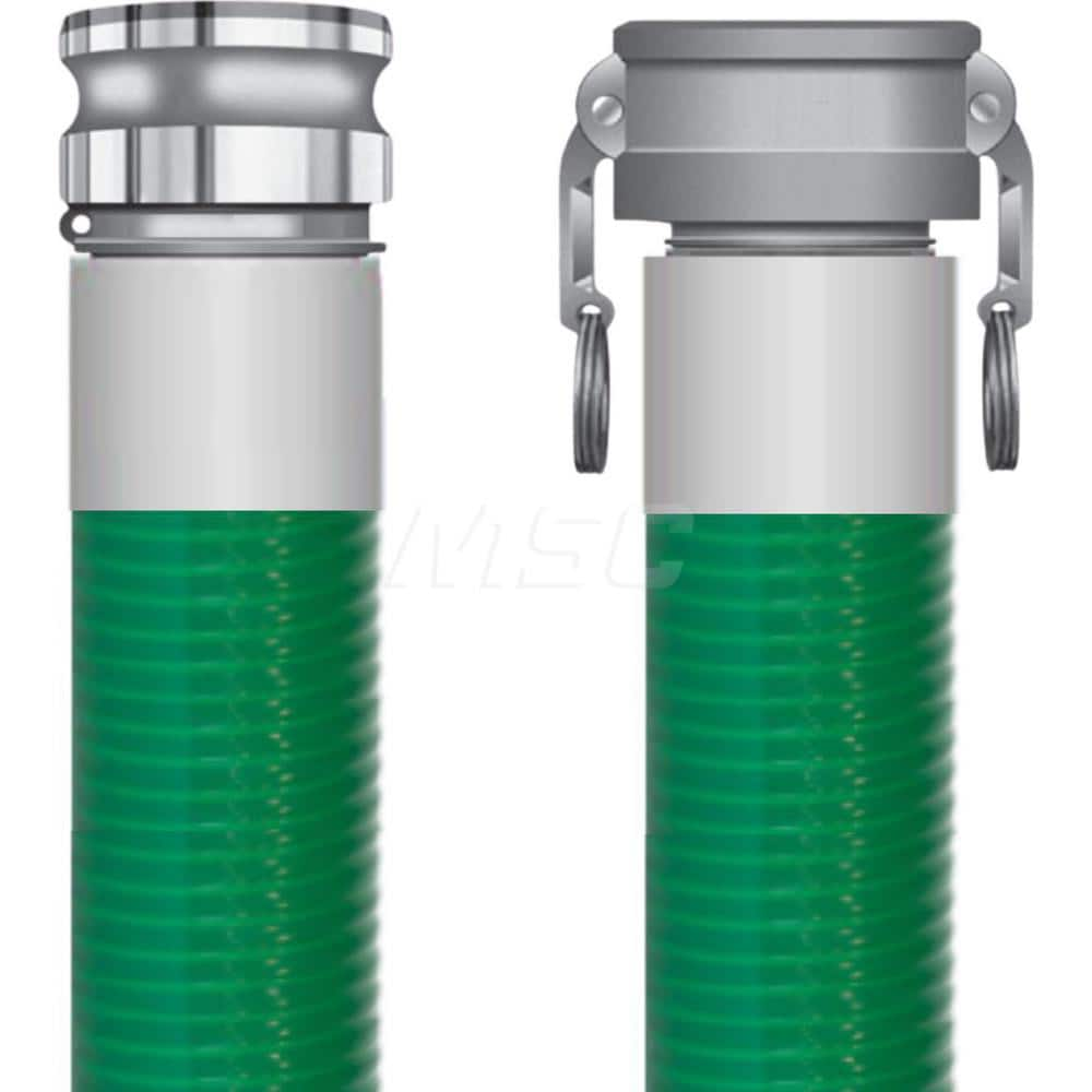 Liquid Suction & Discharge Hose; Inside Diameter (Inch): 3; Length (Feet): 20; Outside Diameter (Decimal Inch): 3.4600; Material: PVC; Working Pressure (psi): 55.000; Vacuum Rating: 29 In. Hg; Color: Green; Minimum Temperature (F): -23.000; Maximum Temper