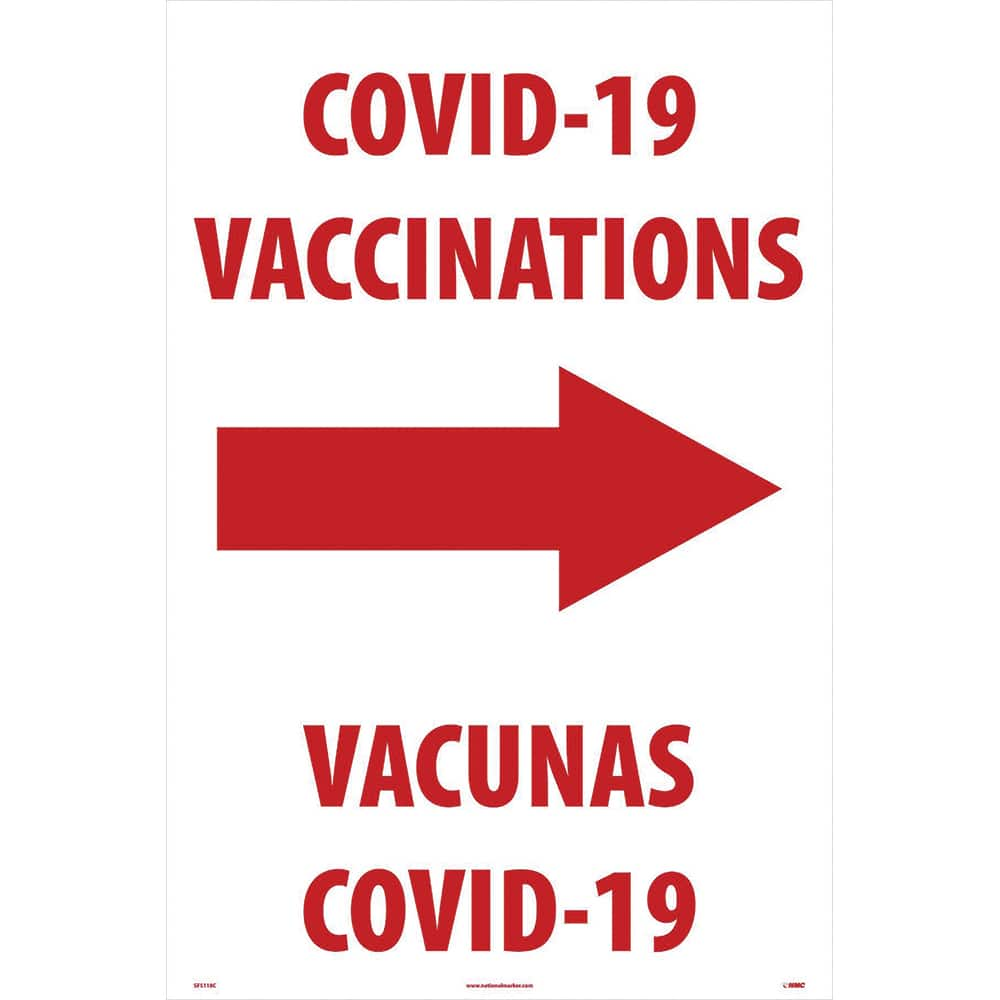 Sign: Rectangle, ″COVID-19 Vaccinations″ 36″ High