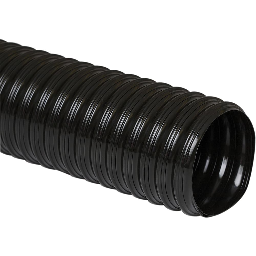 Duct Hose: Urethane, 2″ ID, 29 Hg Vac Rating, 30 psi 50' Long, -65 to 200 ° F, Black