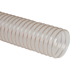 Flexaust - Vacuum & Duct Hose; Inside Diameter (Inch): 8 ; Working Pressure (psi): 14.000 ; Vacuum Rating: 9 ; Material: Urethane ; Length (Feet): 25 ; Color: Clear - Exact Industrial Supply