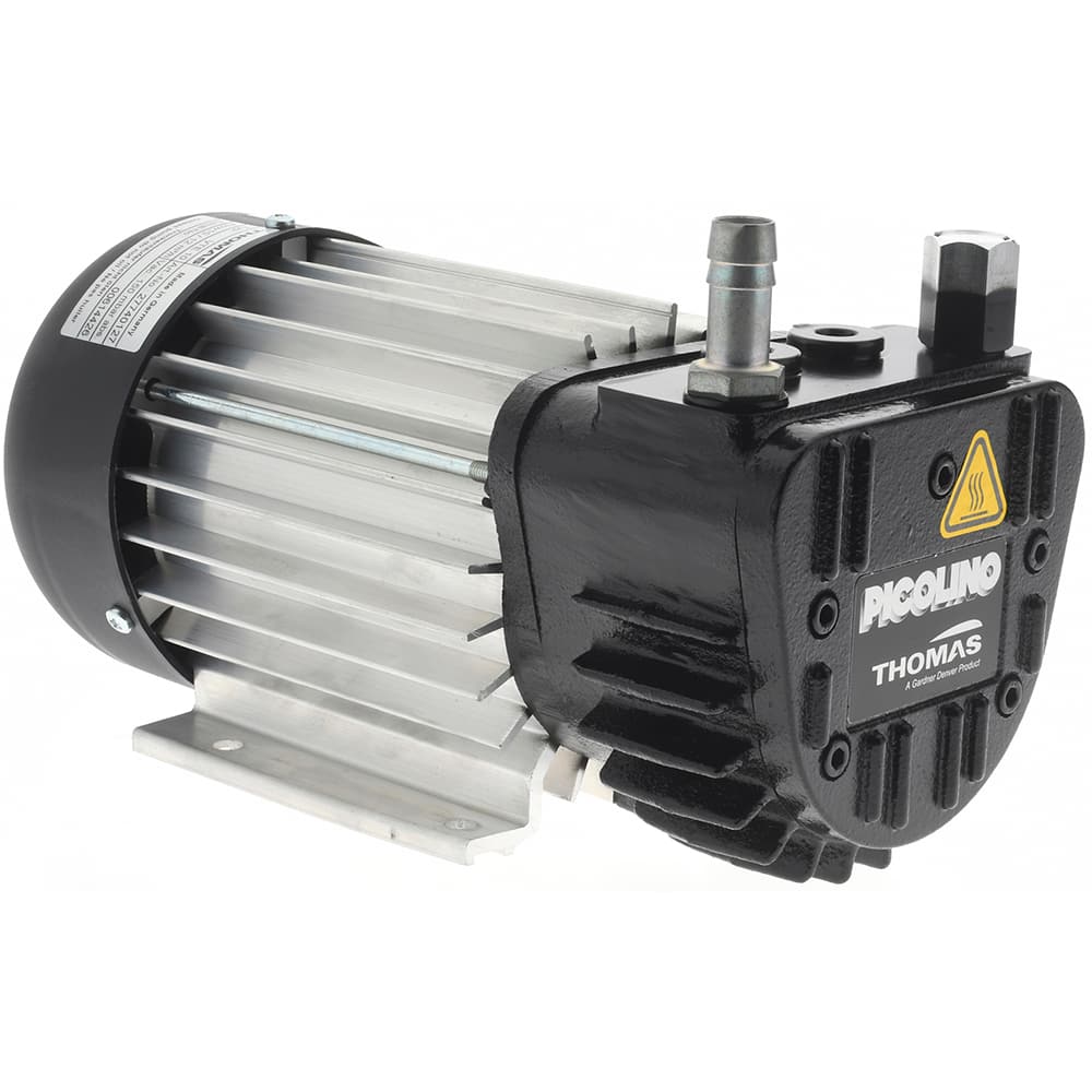 Thomas - Rotary Vane-Type Vacuum Pumps Voltage: 115 VAC Length (Decimal Inch): 10.3900 - Best Tool & Supply