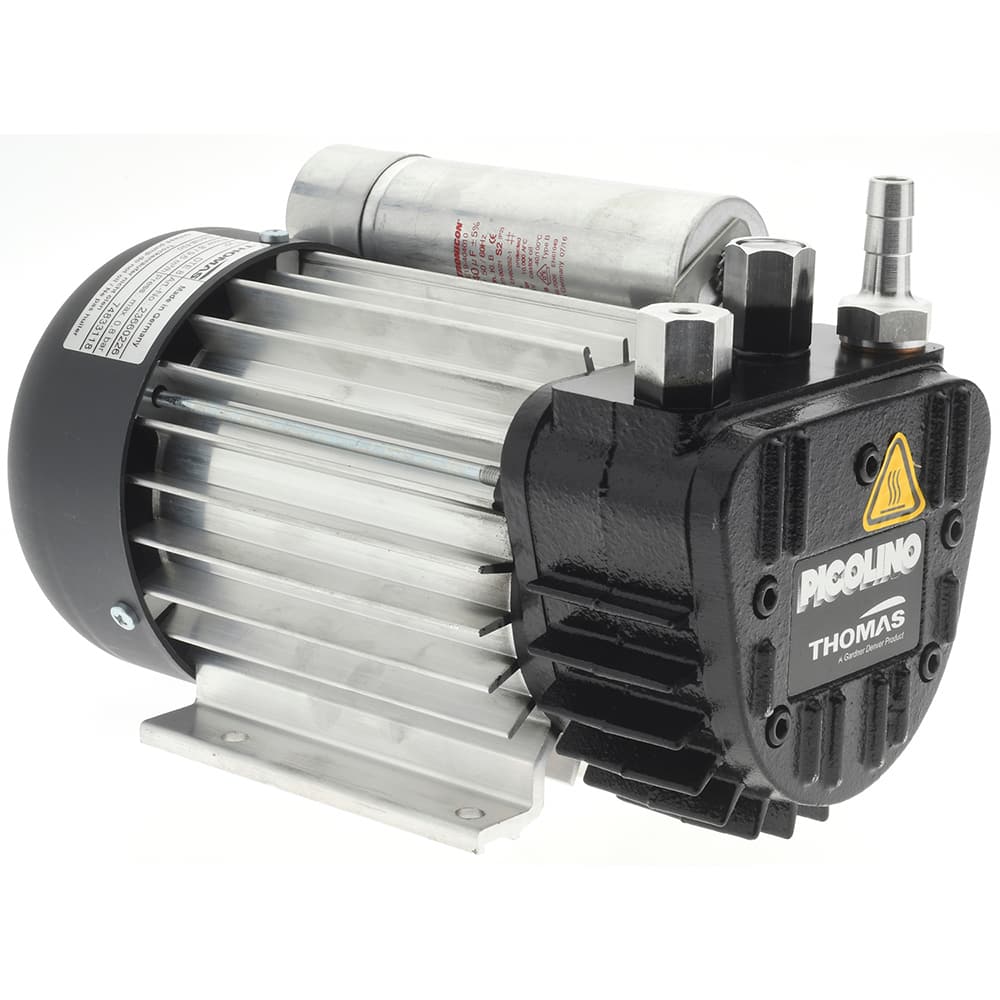 Thomas - Rotary Vane-Type Vacuum Pumps Voltage: 115 VAC Length (Decimal Inch): 9.8000 - Best Tool & Supply