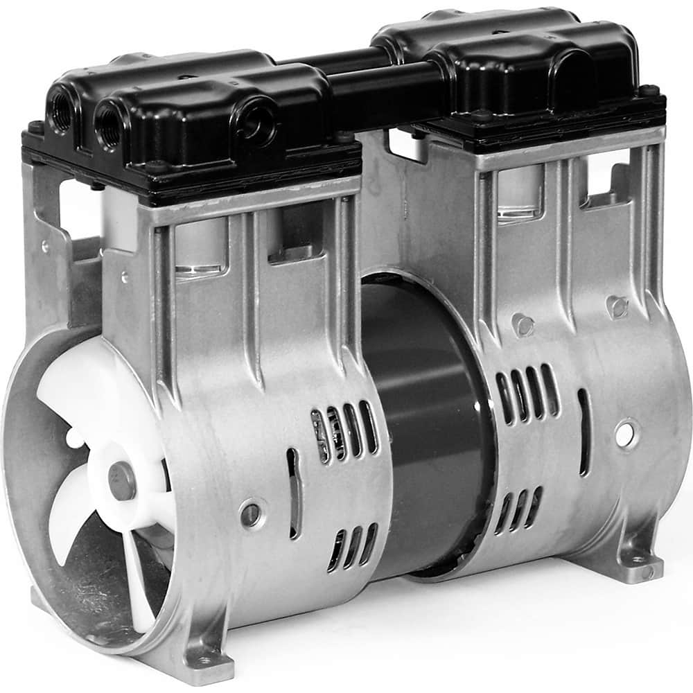 Thomas - Rotary Vane-Type Vacuum Pumps Voltage: 115 VAC Length (Decimal Inch): 10.3900 - Best Tool & Supply