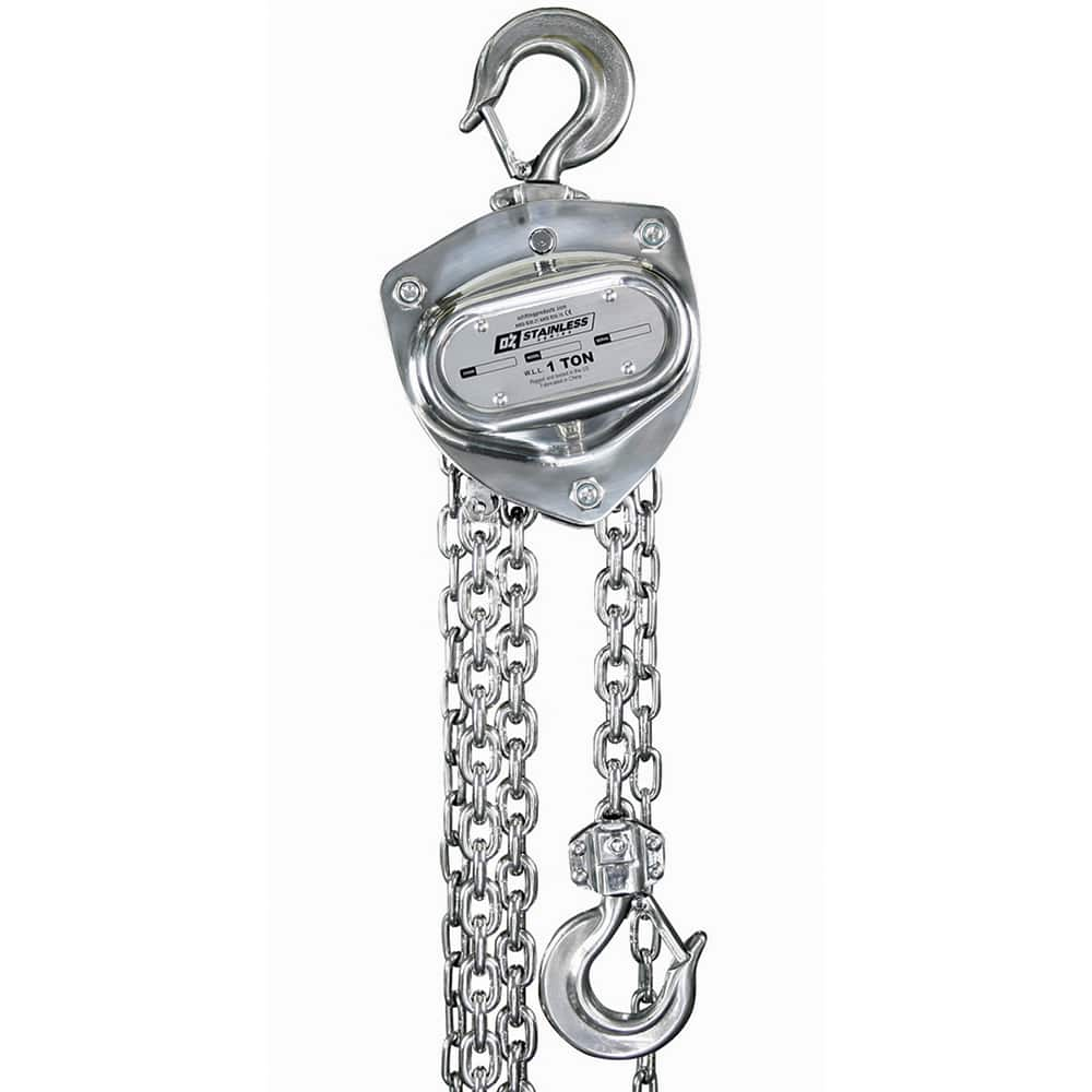 OZ Lifting Products - Manual Hoists-Chain, Rope & Strap Type: Hand Chain Hoist Lifting Material: Chain - Best Tool & Supply