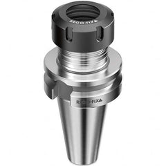 Collet Chuck: 0.5 to 10 mm Capacity, ER Collet, Dual Contact Taper Shank 3″ Projection, 0.0001″ TIR, Balanced to 25,000 RPM, Through Coolant