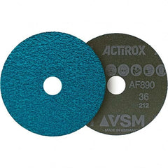 Fiber Disc: 7/8″ Hole, 36 Grit, Ceramic Coarse Grade, Green, Series AF799