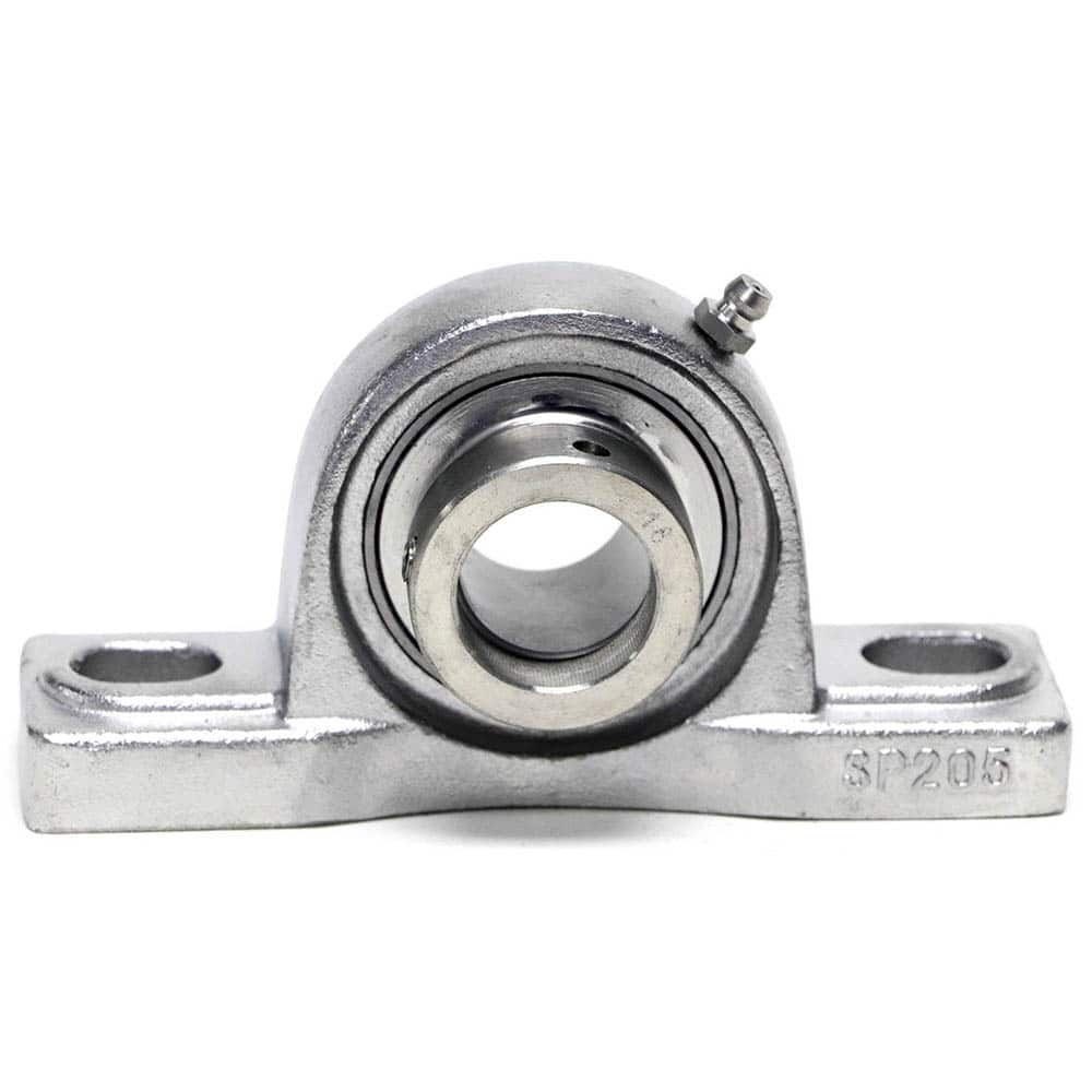 Shuster - SNASP210-31, 1-15/16" ID, 204mm OAL x 112.5mm OAH57.1mm Wide, Ball Bearing Pillow Block - Exact Industrial Supply