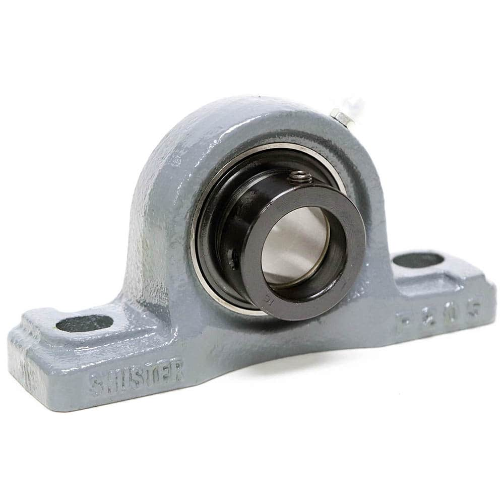 Shuster - NAP210-31, 1-15/16" ID, 206mm OAL x 4-1/2" OAH, Ball Bearing Pillow Block - Exact Industrial Supply