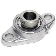 Shuster - SNASFL205-16, 1" ID, 68mm OAL x 5-1/8" OAH, 2-Bolt Flange Bearing - Exact Industrial Supply