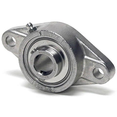 Shuster - SUCSFL205, 25mm ID, 68mm OAL x 5-1/8" OAH, 2-Bolt Flange Bearing