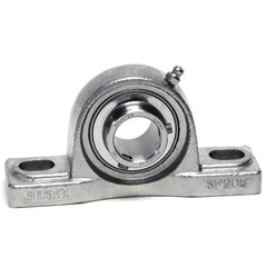 Shuster - SUCSP209-28, 1-3/4" ID, 188mm OAL x 105.5mm OAH53.5mm Wide, Ball Bearing Pillow Block - Exact Industrial Supply