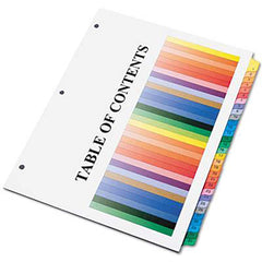 Ability One - Tabs, Indexes & Dividers; Indexes & Divider Type: Tab Divider ; Size: 8-1/2 x 11 ; Number Of tabs: 31 ; Color: Assorted ; Tab Color: Assorted ; Tab Titles: 1-31 - Exact Industrial Supply