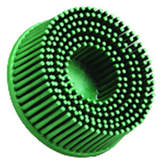 Scotch-Brite Roloc Bristle Disc RD-ZB 50 TR Green 3″ × 5/8″ Tapered - Best Tool & Supply