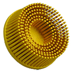 Scotch-Brite Roloc Bristle Disc RD-ZB 80 TR Yellow 3″ × 5/8″ Tapered - Best Tool & Supply