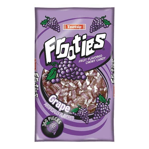 Tootsie Roll - Snacks, Cookies, Candy & Gum Breakroom Accessory Type: Candy Breakroom Accessory Description: Frooties, Grape, 38.8oz Bag, 360 Pieces/Bag - Best Tool & Supply