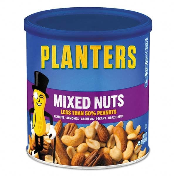 Planters - Snacks, Cookies, Candy & Gum Breakroom Accessory Type: Nuts Breakroom Accessory Description: Mixed Nuts, 15 oz Can - Best Tool & Supply