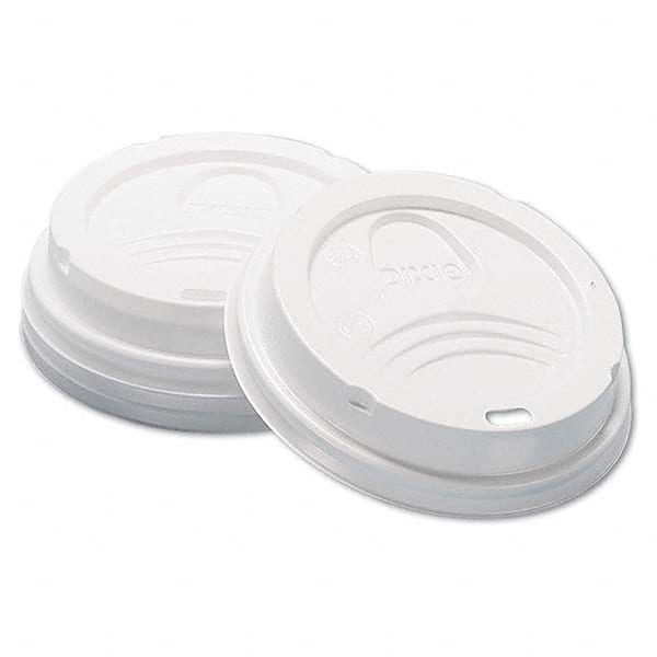 Dixie - Dome Hot Drink Lids, 8 oz Cups, White, 100/Sleeve, 10 Sleeves/Carton - Best Tool & Supply