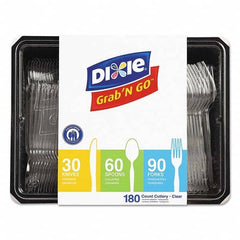 Dixie - Heavyweight Polystyrene Cutlery, Clear, Knives/Spoons/Forks, 180/Pack, 10Pk/Ctn - Best Tool & Supply