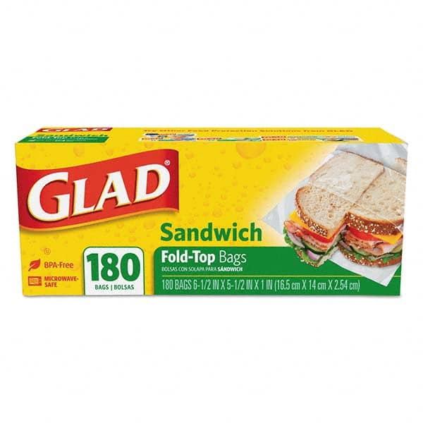 Glad - Reclosable Food & Sandwich Bags Volume Capacity: 1 Gal. Width (Inch): 6-1/2 - Best Tool & Supply