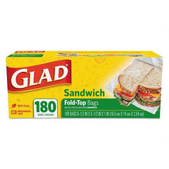 Glad - Reclosable Food & Sandwich Bags Volume Capacity: 1 Gal. Width (Inch): 6-1/2 - Best Tool & Supply