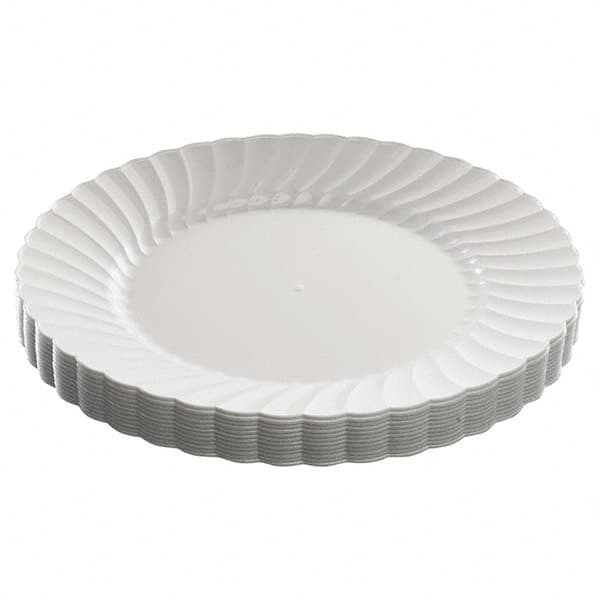 WNA - Classicware Plastic Dinnerware, Plates, Plastic, White, 9in, 12/Bag, 15/Carton - Best Tool & Supply