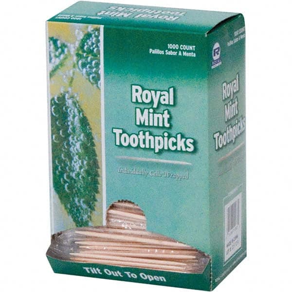 Royal Paper - Toiletries Type: Wood Toothpicks Container Type: Box - Best Tool & Supply