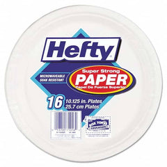 Hefty - Super Strong Paper Dinnerware, 10 1/8" Plate, Bagasse, 16/Pack, 12 Packs/Carton - Best Tool & Supply