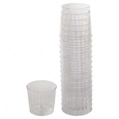 WNA - Classicware Tumblers, 9 oz, Plastic, Clear, Rocks Glass, 16/Bag, 15 Bag/Carton - Best Tool & Supply