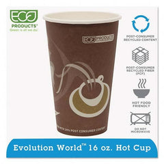 ECO PRODUCTS - Evolution World 24% Recycled Content Hot Cups - 16 oz, 50/PK, 20 PK/CT - Best Tool & Supply