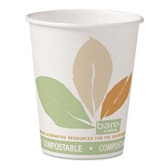 DART - Bare by Solo Eco-Forward PLA Paper Hot Cups, 10 oz, Leaf Design, 50/Bag, 20 Bags/Ct - Best Tool & Supply