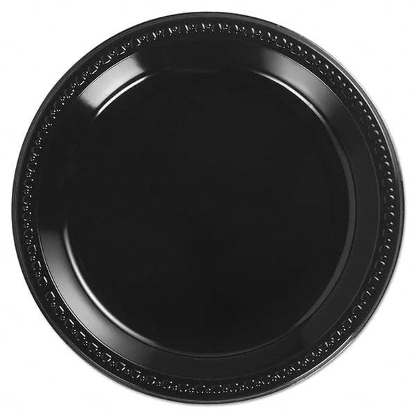 Chinet - Heavyweight Plastic Plates, 10-1/4", Black, Round - Best Tool & Supply