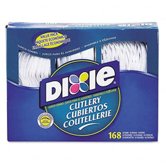 Dixie - Combo Pack, Tray/Plastic Utensils, 56 Forks, 56 Knives, 56 Spoons, 6 Packs - Best Tool & Supply