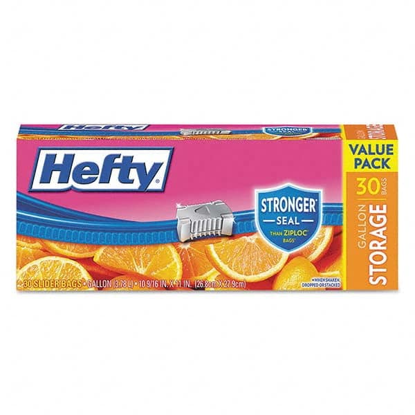 Hefty - Reclosable Food & Sandwich Bags Volume Capacity: 1 Gal. Width (Inch): 2-1/2 - Best Tool & Supply