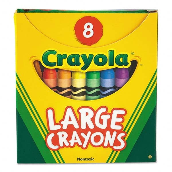 Crayola - Markers & Paintsticks Type: All Purpose Wax Crayon Color: Black; Blue; Brown; Green; Orange; Red; Violet; Yellow - Best Tool & Supply