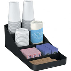 Mind Reader - Condiments & Dispensers Breakroom Accessory Type: Condiment Dispenser Breakroom Accessory Description: Trove Seven-Compartment Coffee Condiment Organizer - Best Tool & Supply