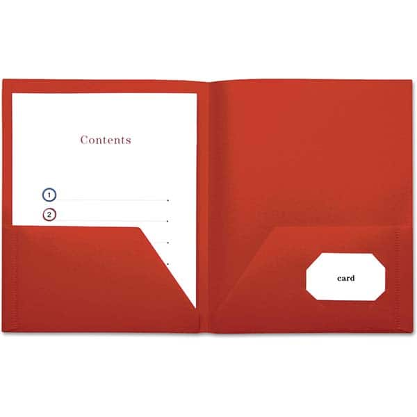 UNIVERSAL - File Folders, Expansion Folders & Hanging Files Folder/File Type: Pocket Folders Color: Red - Best Tool & Supply