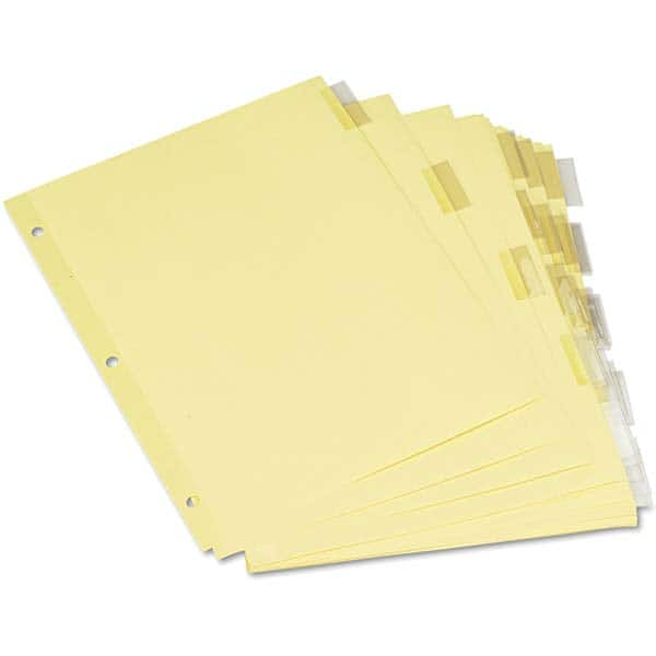 UNIVERSAL - Tabs, Indexes & Dividers Indexes & Divider Type: Customizable Size: 8-1/2 x 11 - Best Tool & Supply