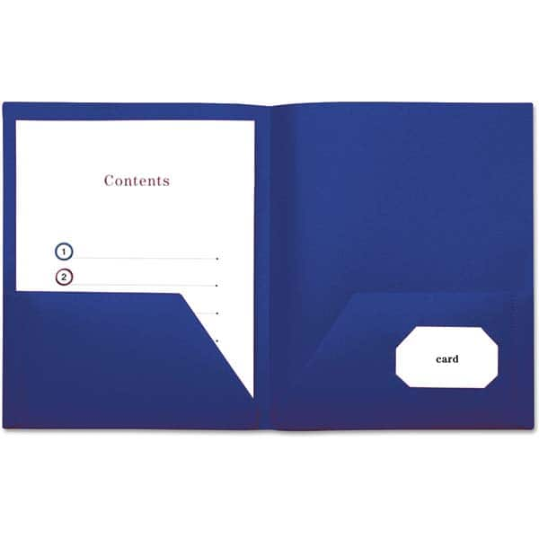 UNIVERSAL - File Folders, Expansion Folders & Hanging Files Folder/File Type: Pocket Folders Color: Navy Blue - Best Tool & Supply