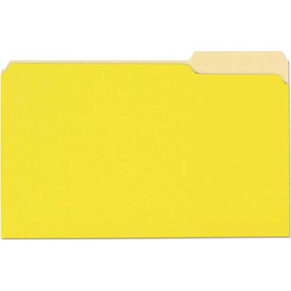 UNIVERSAL - File Folders, Expansion Folders & Hanging Files Folder/File Type: File Folders with Top Tab Color: Light Yellow - Best Tool & Supply