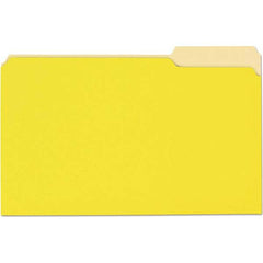 UNIVERSAL - File Folders, Expansion Folders & Hanging Files Folder/File Type: File Folders with Top Tab Color: Light Yellow - Best Tool & Supply