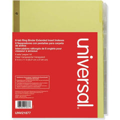 UNIVERSAL - Tabs, Indexes & Dividers Indexes & Divider Type: Customizable Size: 8-1/2 x 11 - Best Tool & Supply