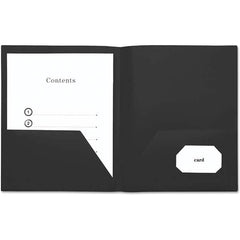 UNIVERSAL - File Folders, Expansion Folders & Hanging Files Folder/File Type: Pocket Folders Color: Black - Best Tool & Supply